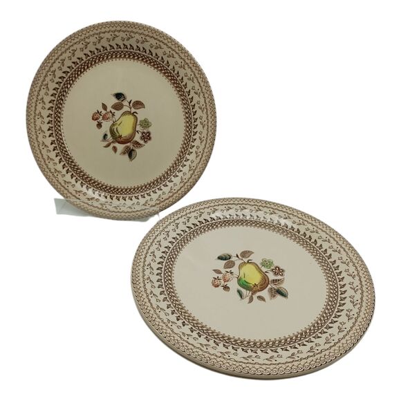 Set of 3 Johnson Brothers Fruit Sampler Old Granite 10” Dinner Plates England - Picture 1 of 5